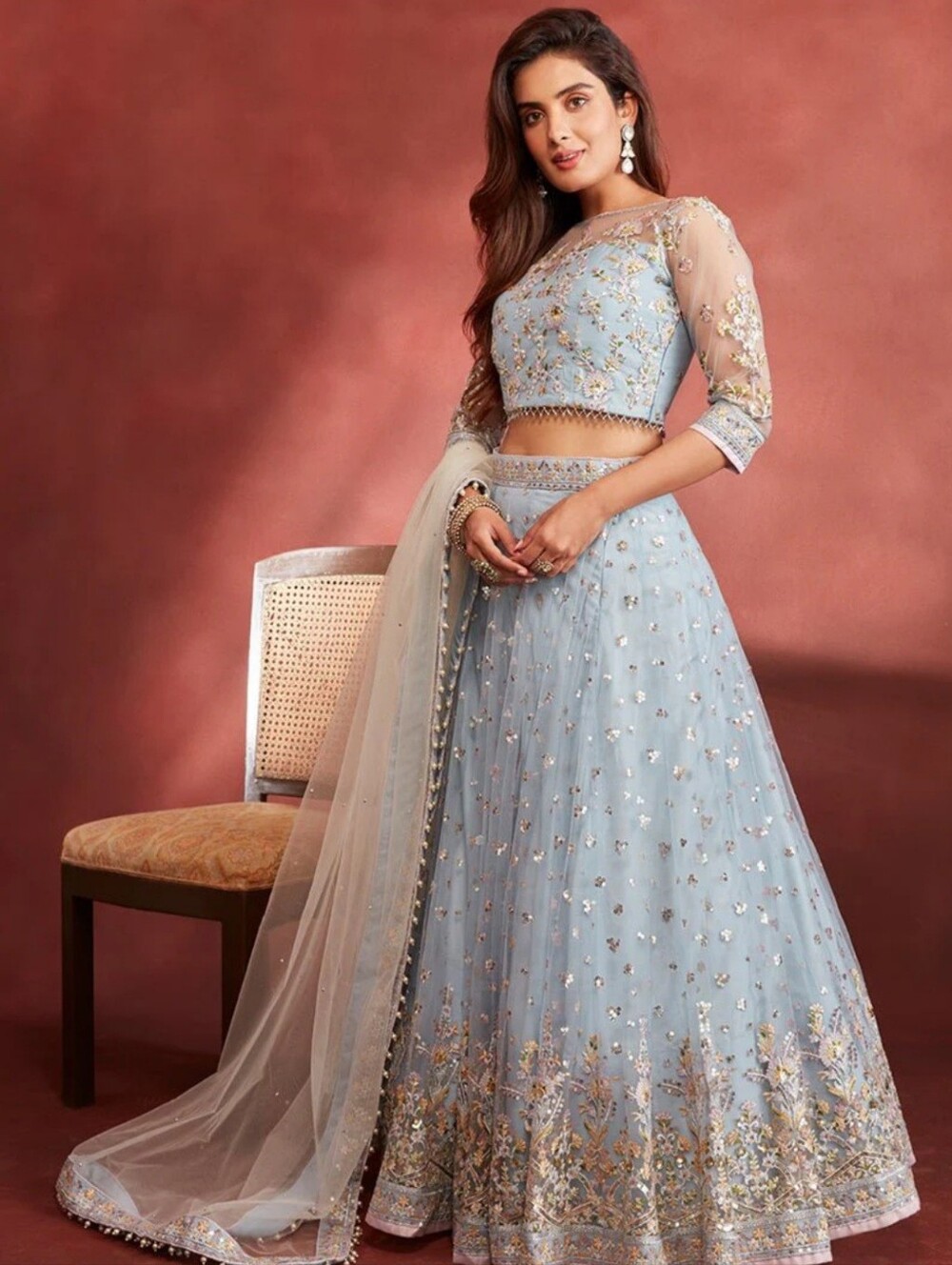 Lashkaraa Blue Lehenga Set
